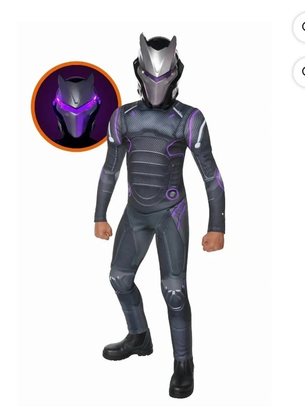 Kids Fortnite Omega Purple Costume with mask size medium 8-10